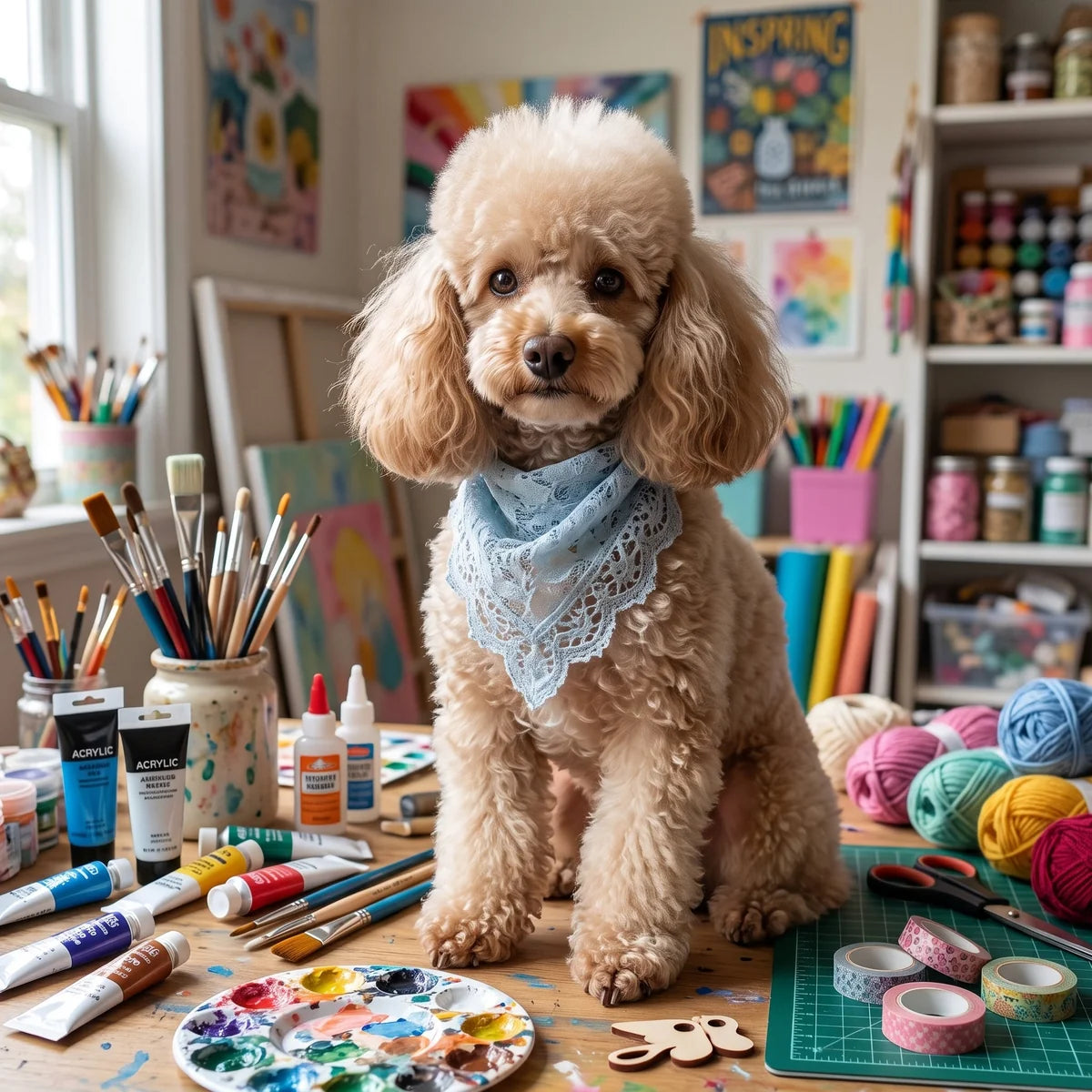 Lace French Poodle Diamond Art Kit