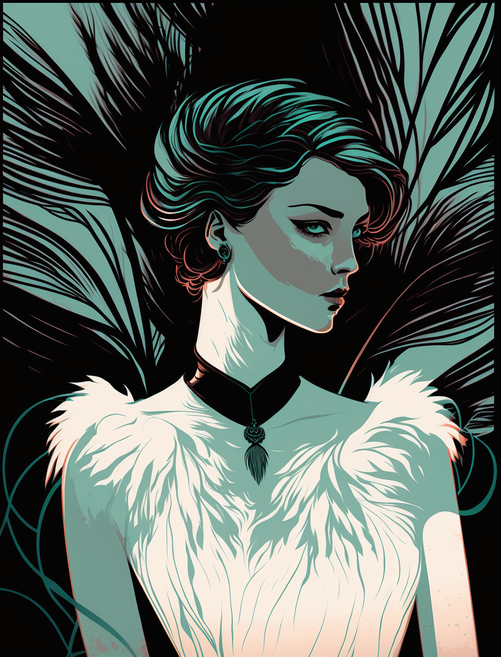 Abstract Art Deco Woman Diamond Art Kit