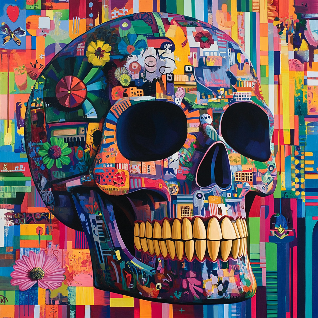 Abstract Art Skull Diamond Art Kit
