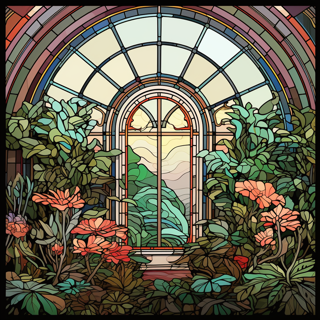 Abstract Atrium Window Diamond Art Kit