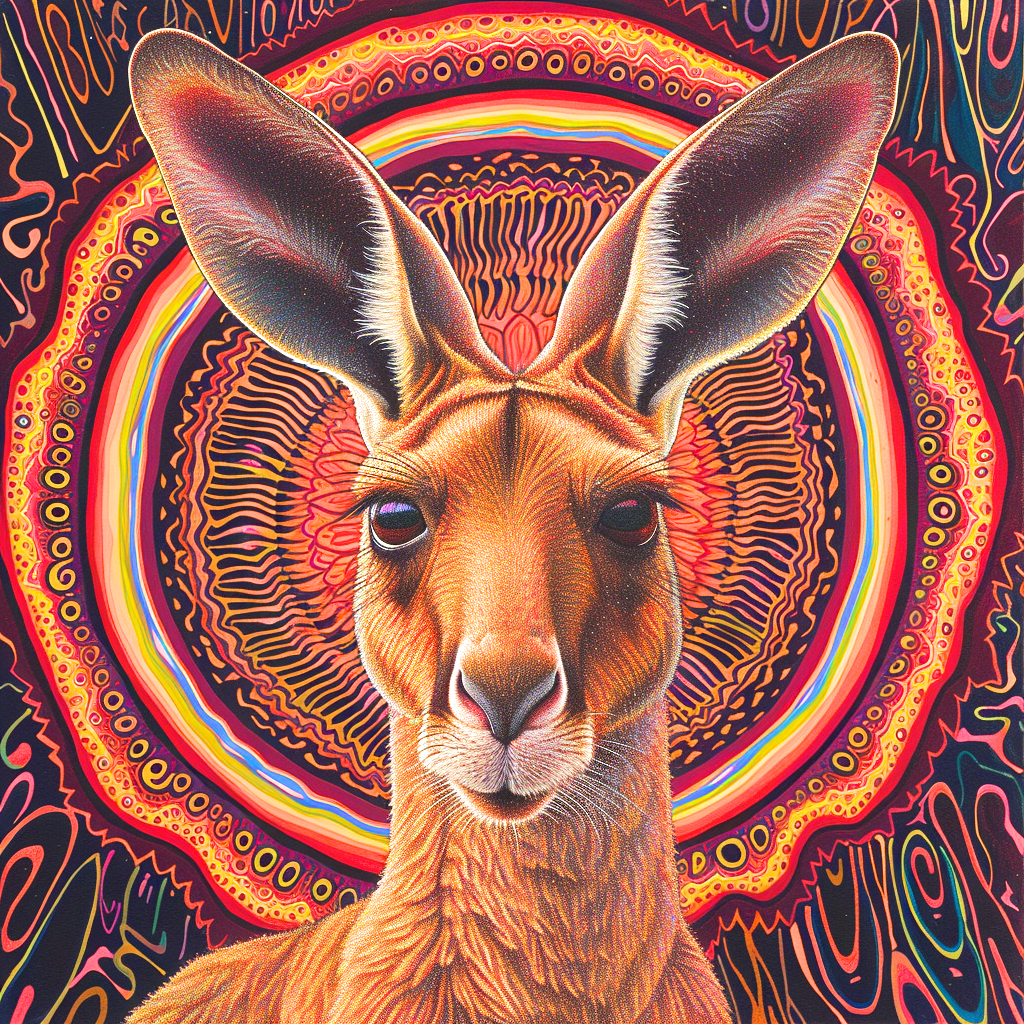 Abstract Background Kangaroo Diamond Art Kit