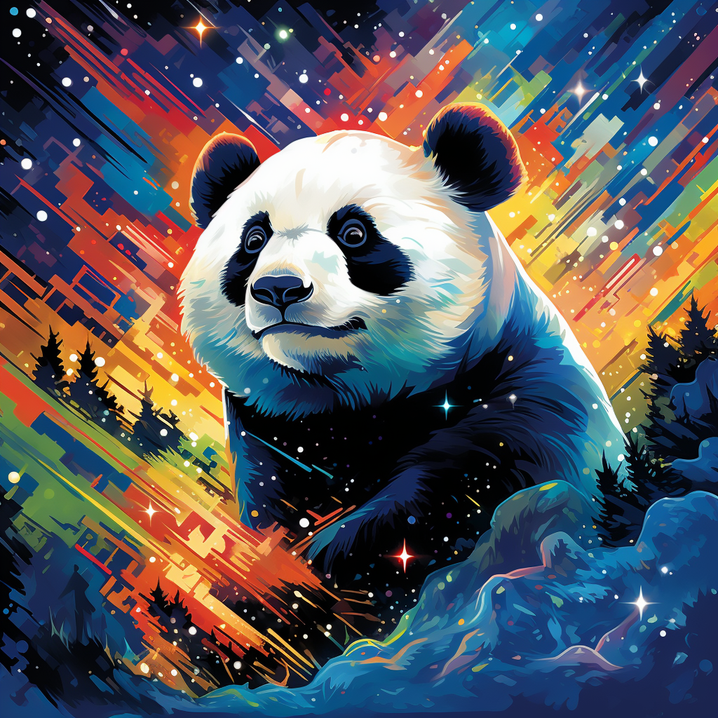 Abstract Background Panda Diamond Art Kit