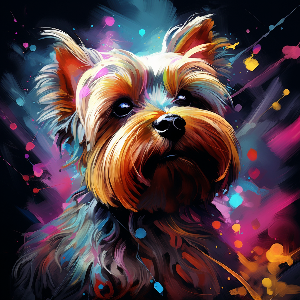 Abstract Background Yorkie Diamond Art Kit