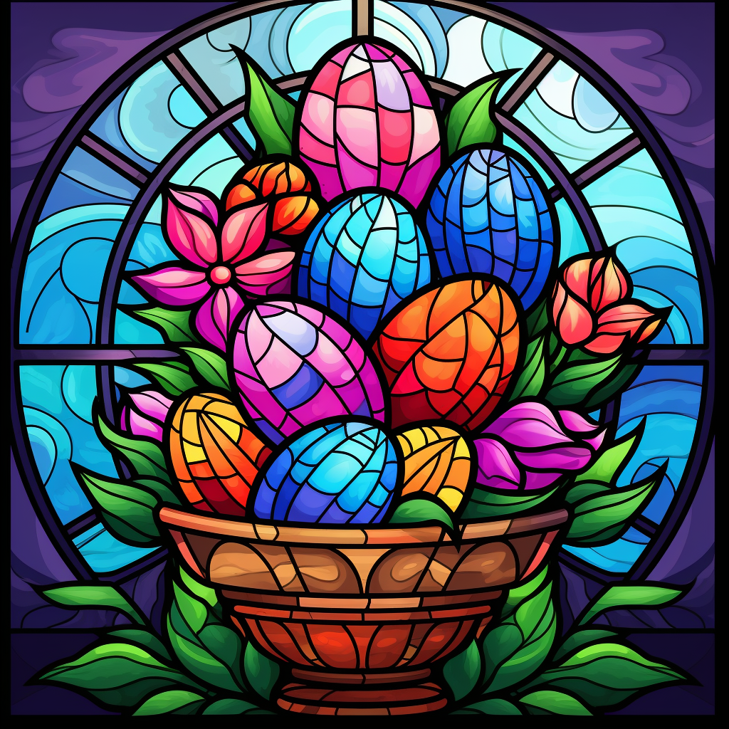 Abstract Bowl Easter Eggs Diamond Art Kit