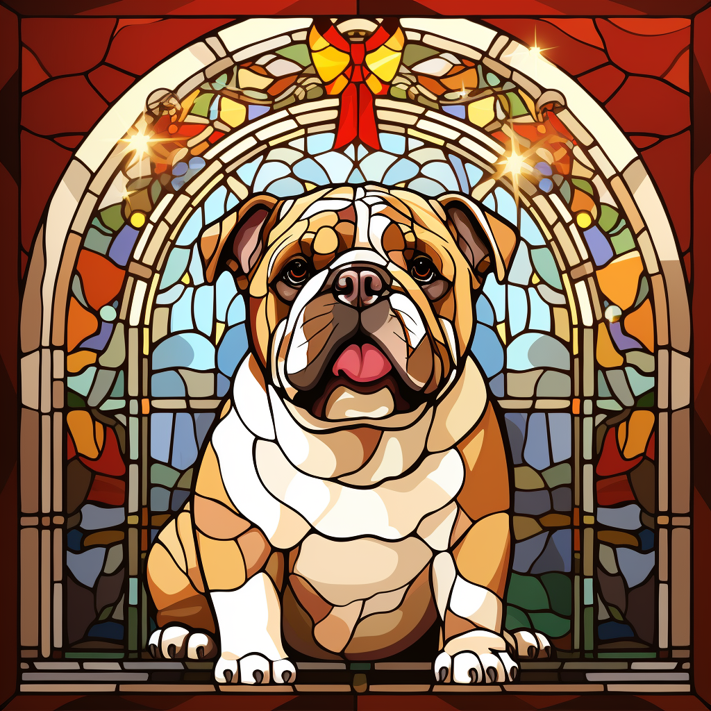 Abstract Bulldog Window Diamond Art Kit