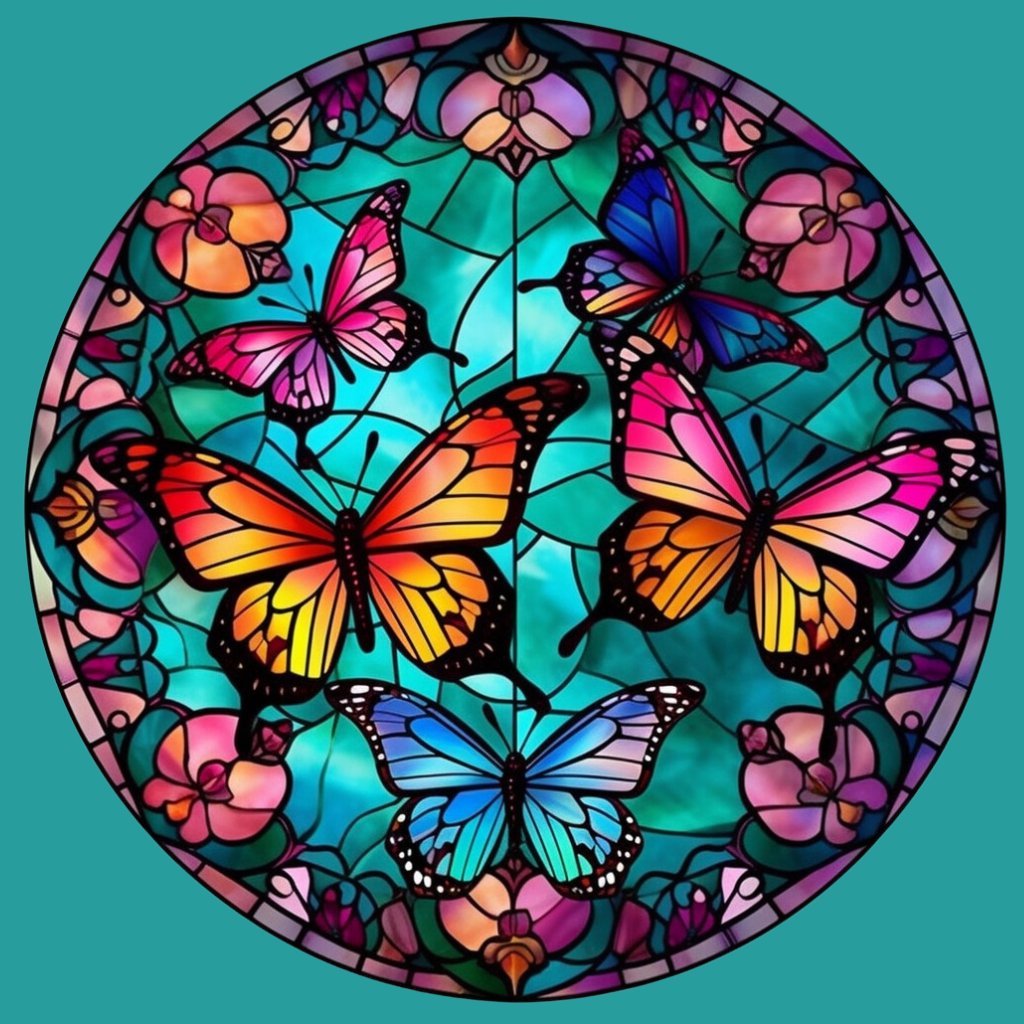 Abstract Bunch of Butterflies Diamond Art Kit