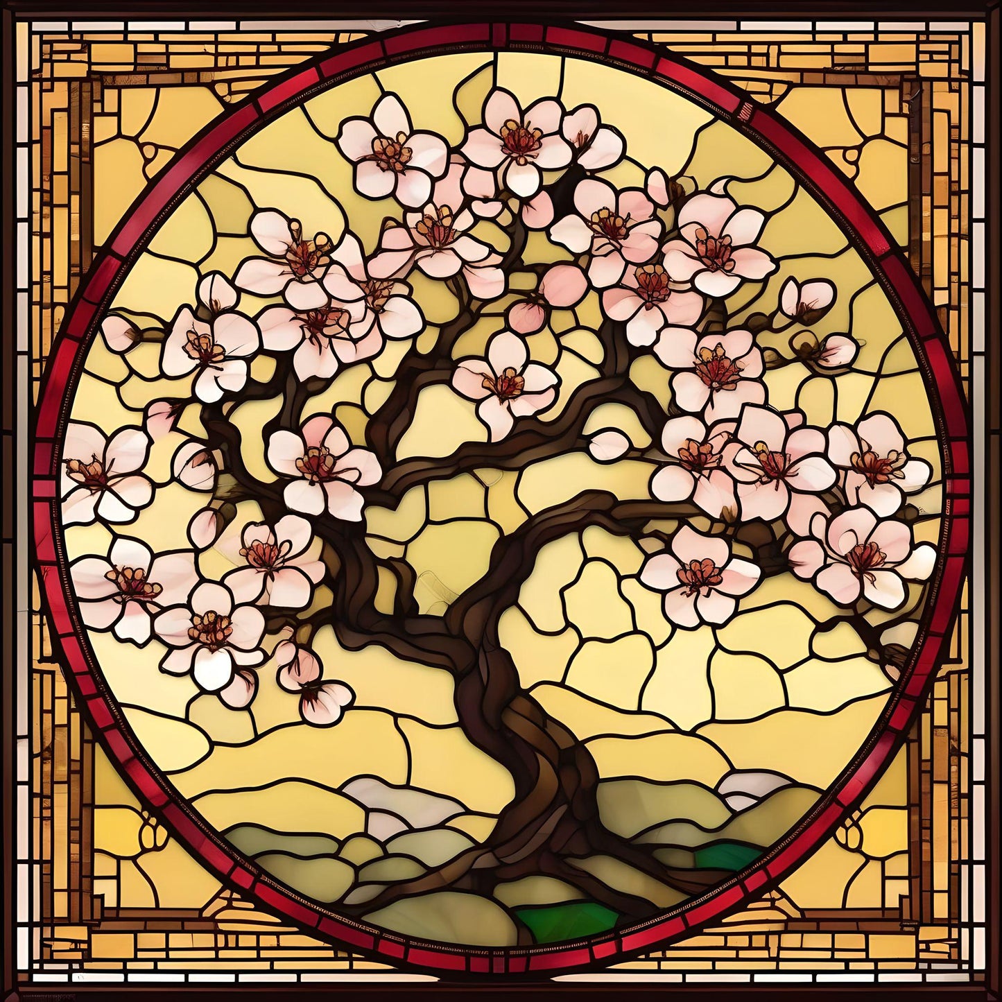 Abstract Chinese Cherry Tree Diamond Art Kit