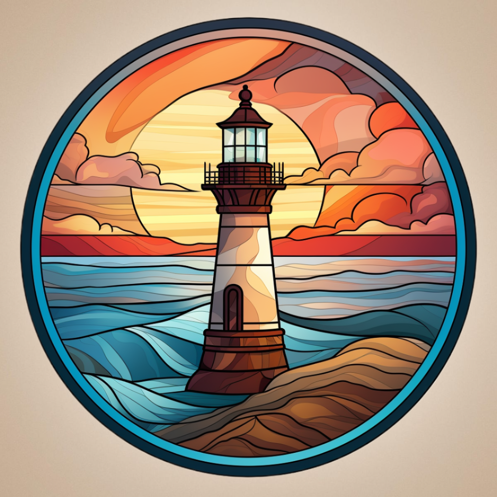 Abstract Circle Lighthouse Diamond Art Kit