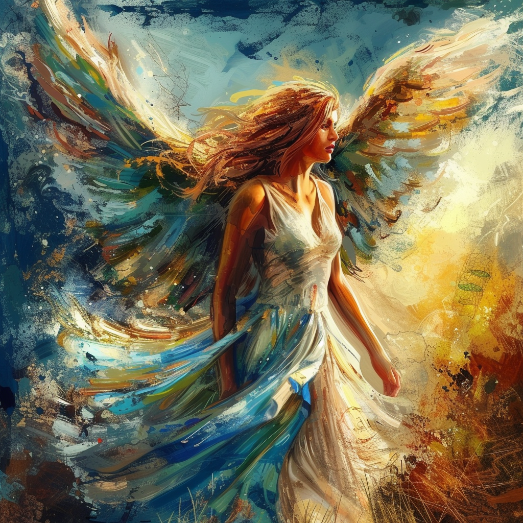 Abstract Color Angel Diamond Art Kit