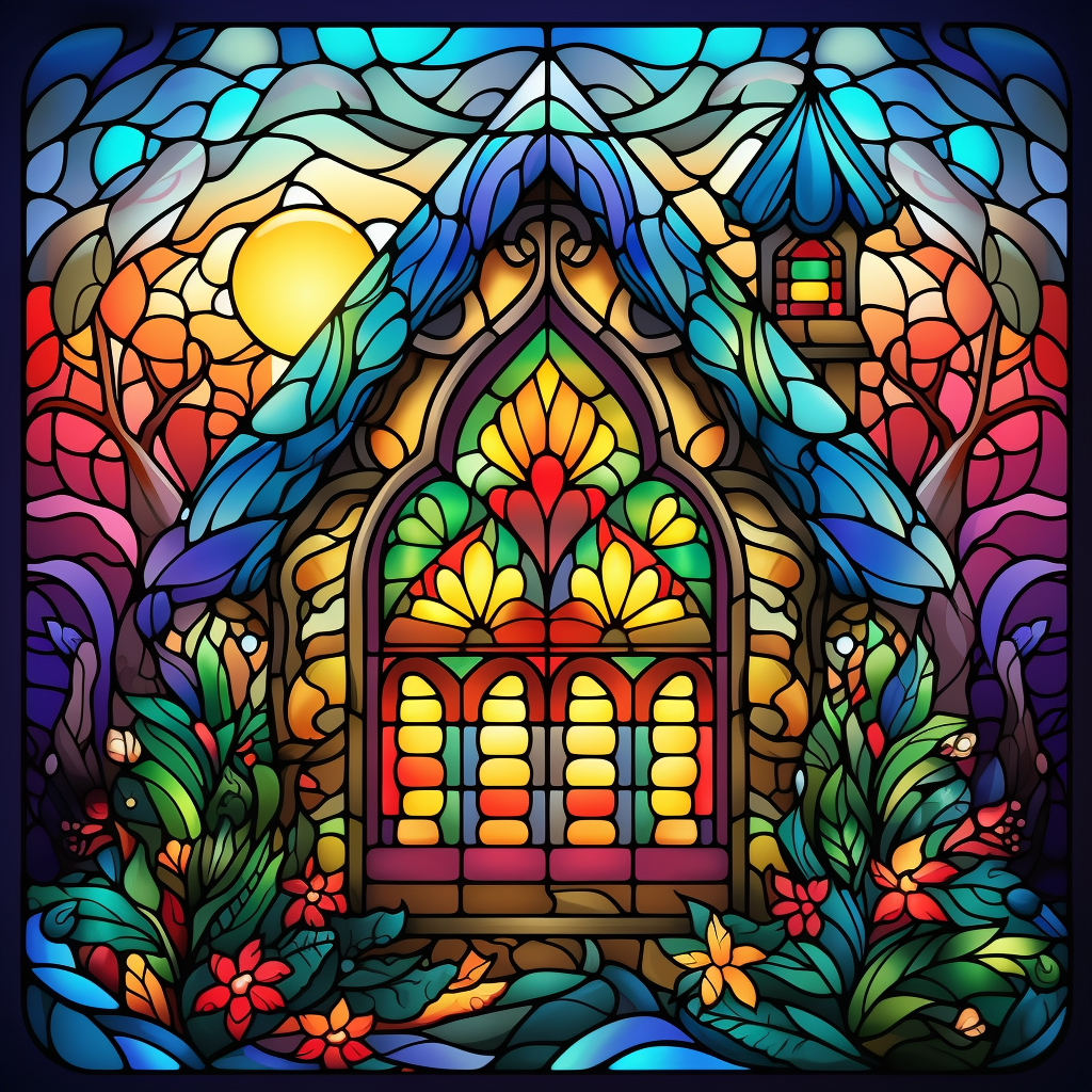 Abstract Colorful Church Diamond Art Kit
