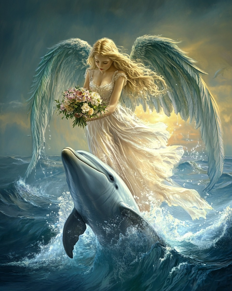 Angel and Dolphin Diamond Art Kit