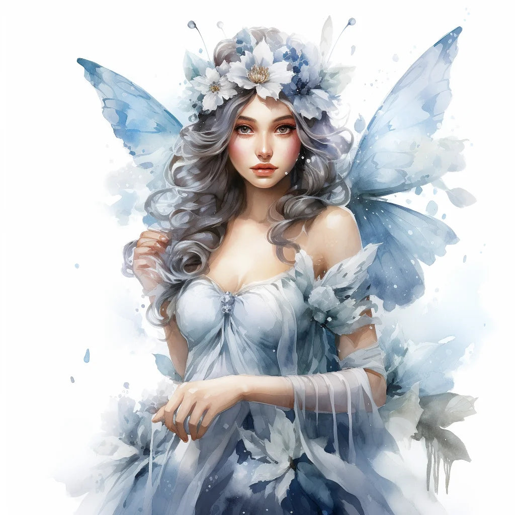 Light Blue Wing Fairy Diamond Art Kit