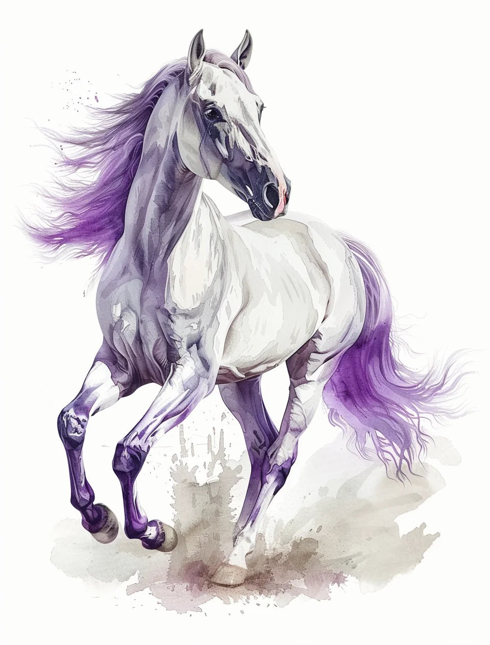 Light Purple Mane Horse Diamond Art Kit