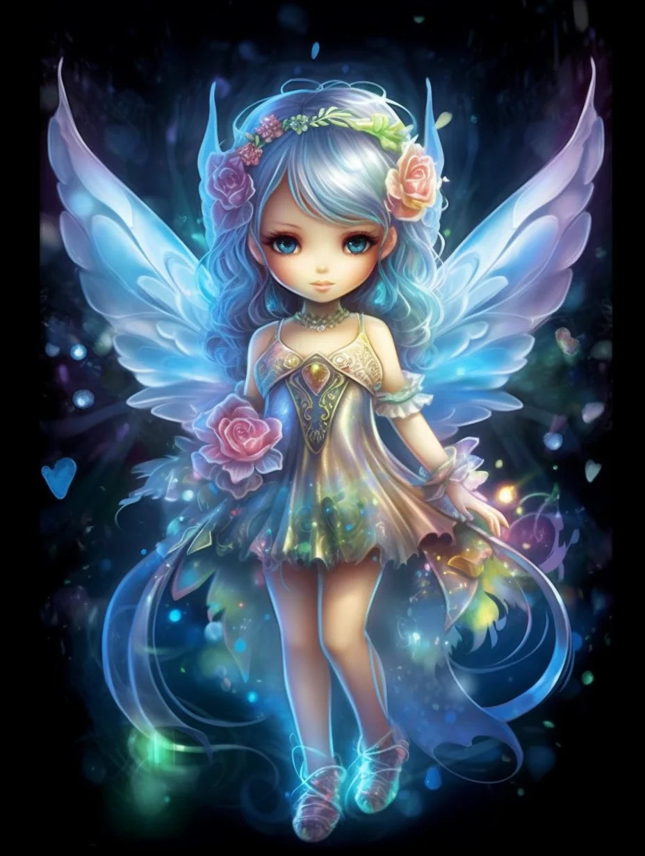 Blue Wing Fairy Diamond Art Kit