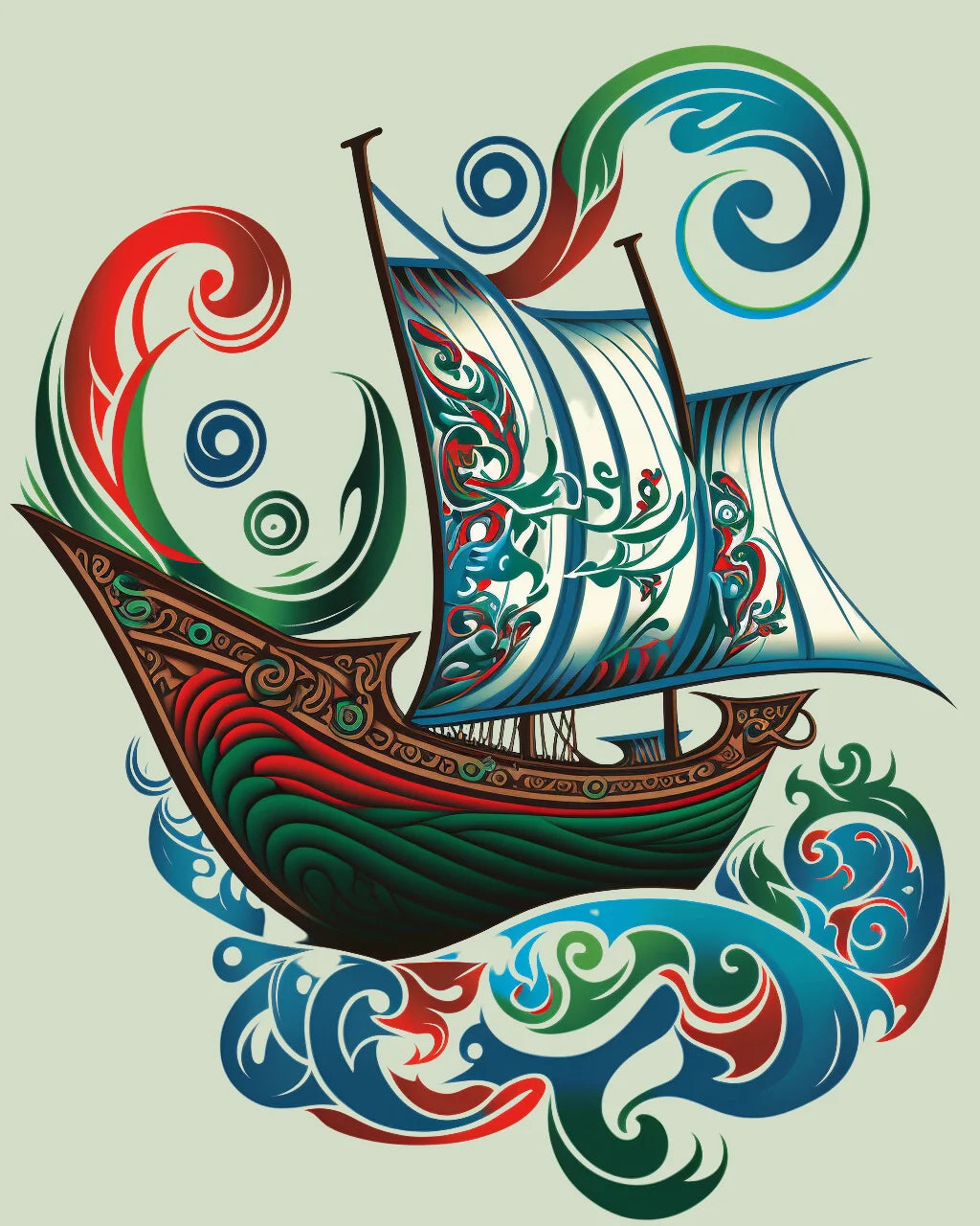 Abstract Swirl Ship Diamond Art Kit