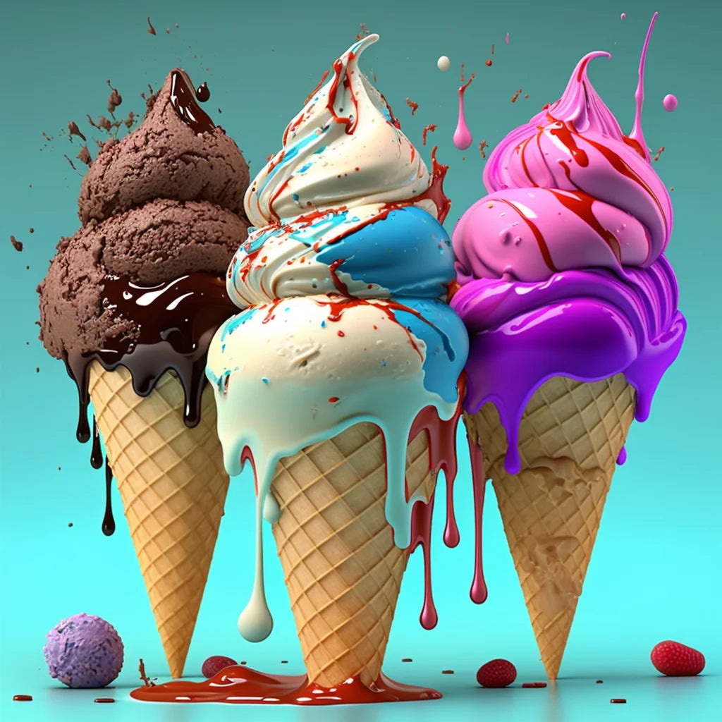 Three Waffle Cones Diamond Art Kit