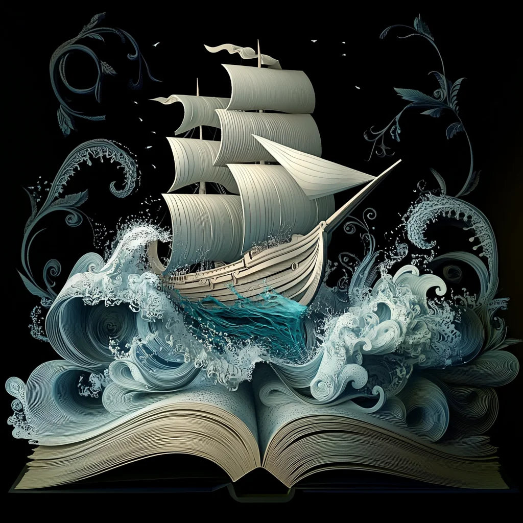 Ship And Waves Book Diamond Art Kit