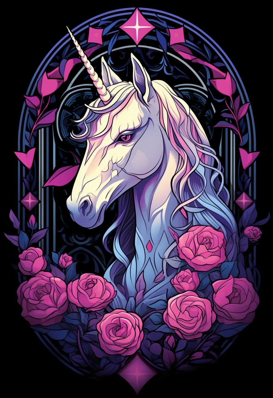 White Unicorn Arch Diamond Art Kit