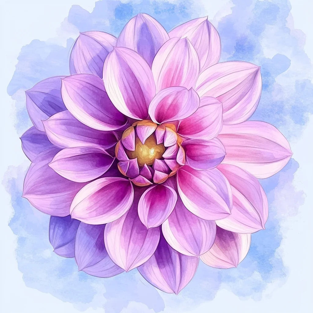 Pink Purple Dahlia Diamond Art Kit