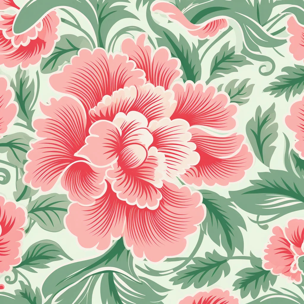 Pink Flower Center Pattern Diamond Art Kit
