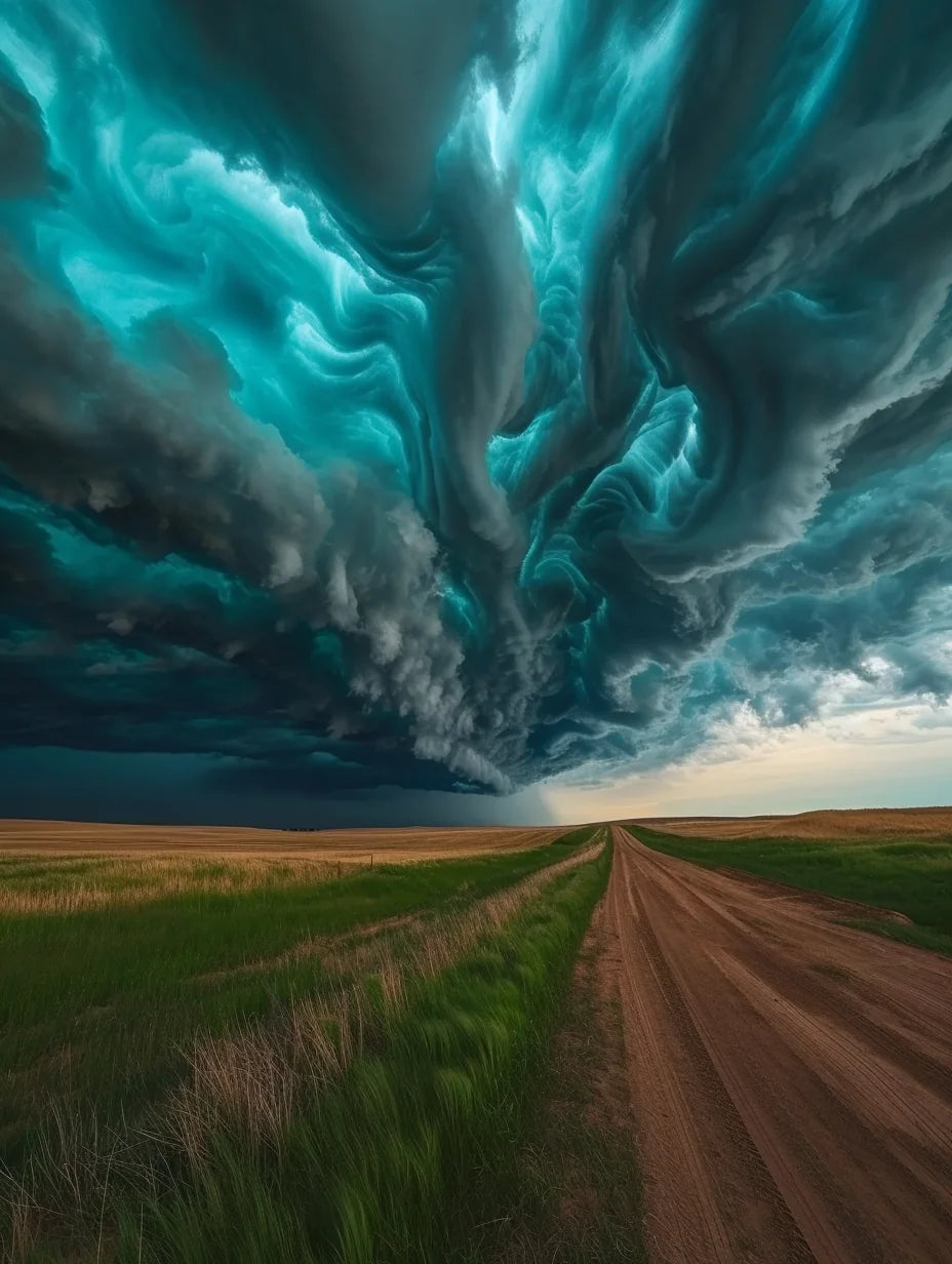 Swirling Cloud Dirt Road Diamond Art Kit