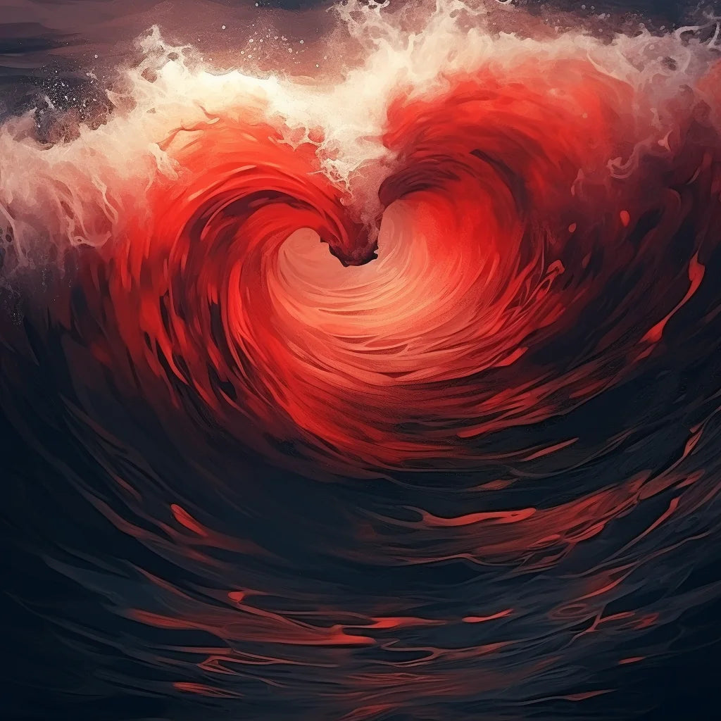 Red Heart Waves Diamond Art Kit
