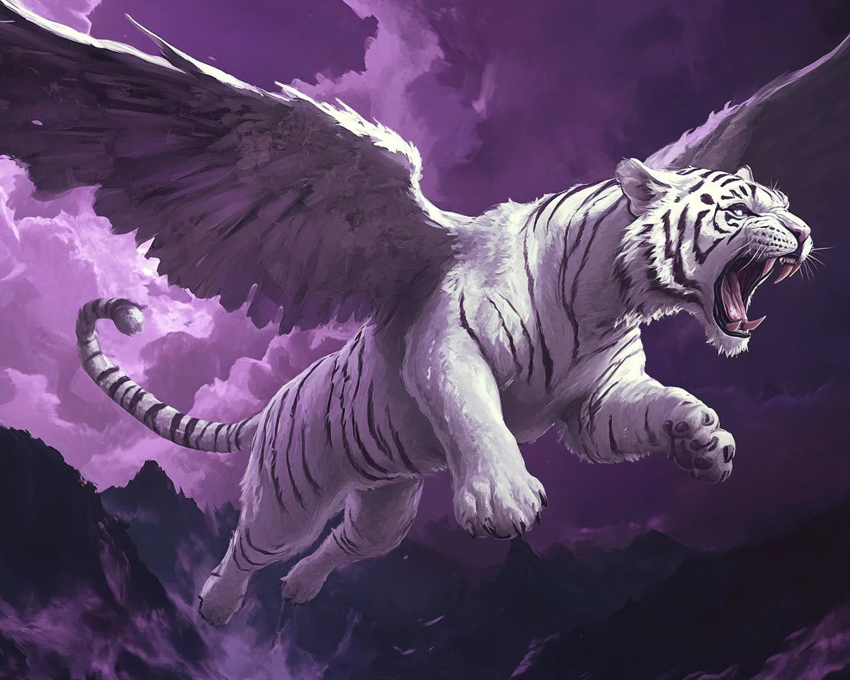 Whitetiger With Wings Diamond Art Kit