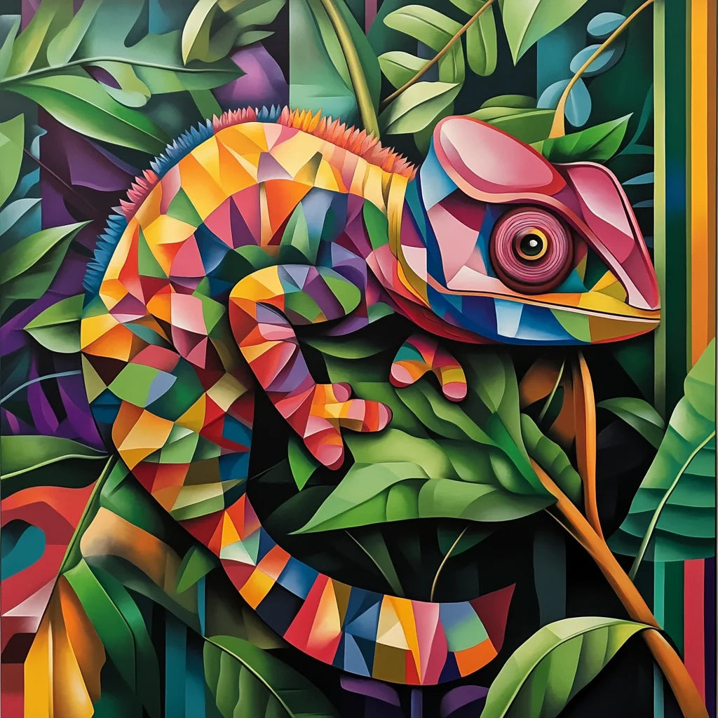 Abstract Shape Chameleon Diamond Art Kit