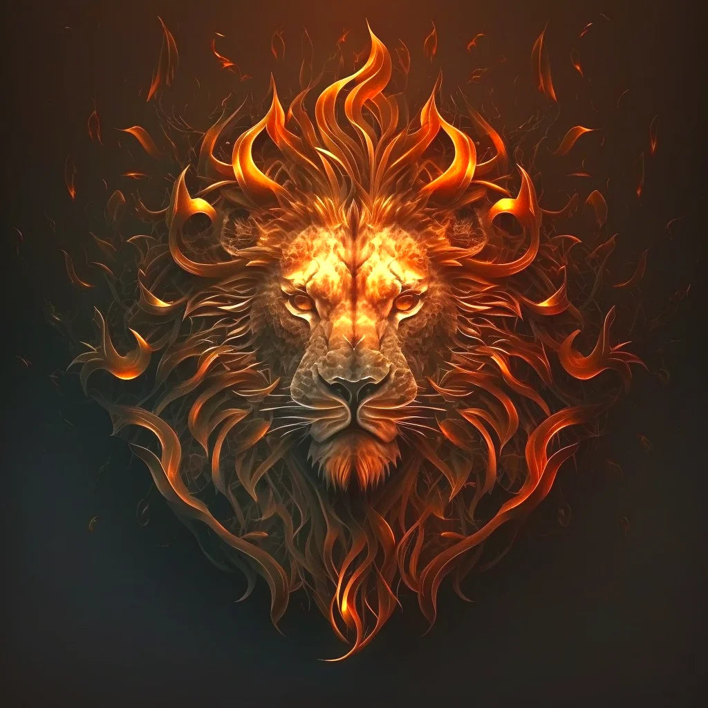 Lion Flames Diamond Art Kit