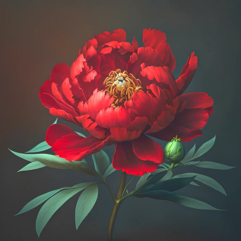Red Peony Diamond Art Kit