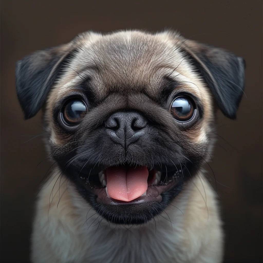 Happy Little Pug Puppy Diamond Art Kit