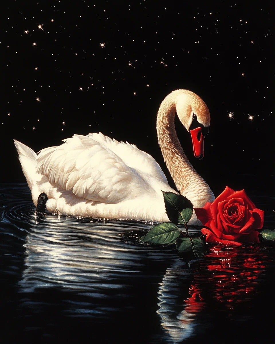 Starry Sky Red Roses Wan Diamond Art Kit