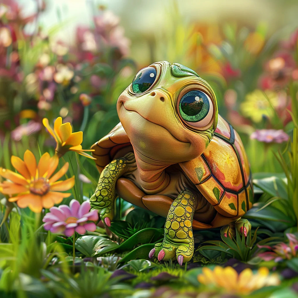 Green Eye Littleturtle Diamond Art Kit
