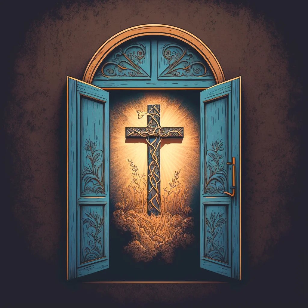 Open Shutter Cross Diamond Art Kit