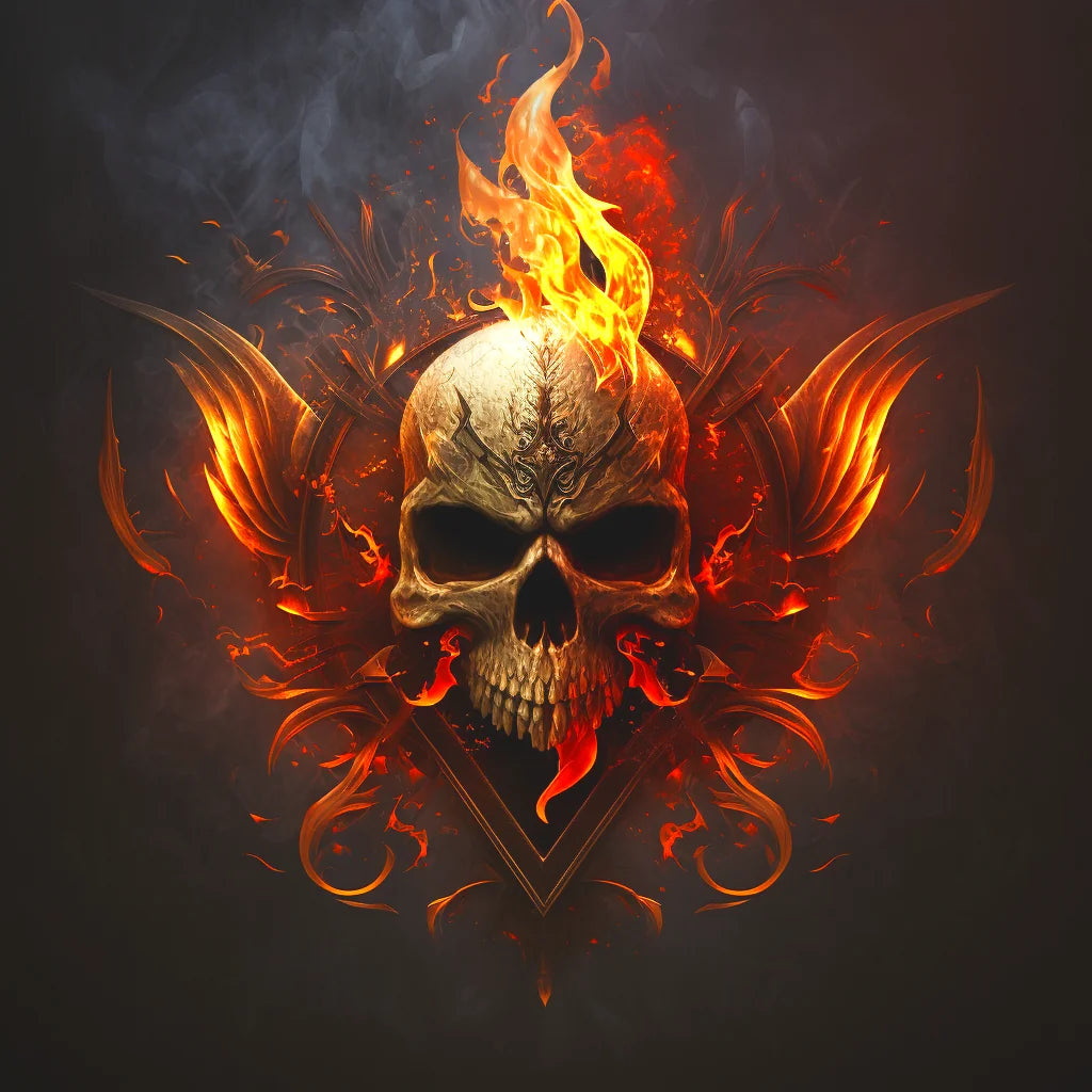 Flaming Skull Diamond Art Kit