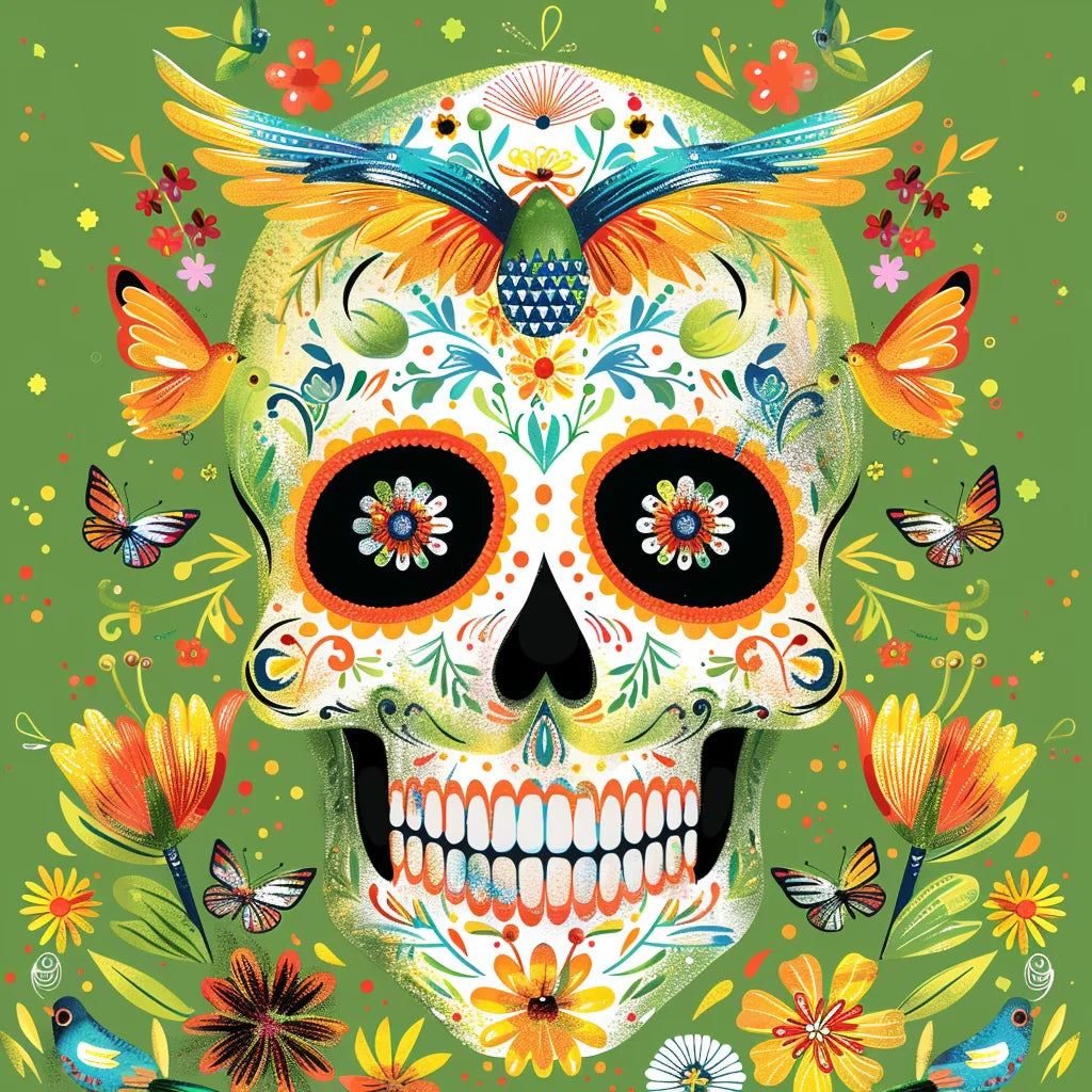 Wings Sugar Skull Diamond Art Kit