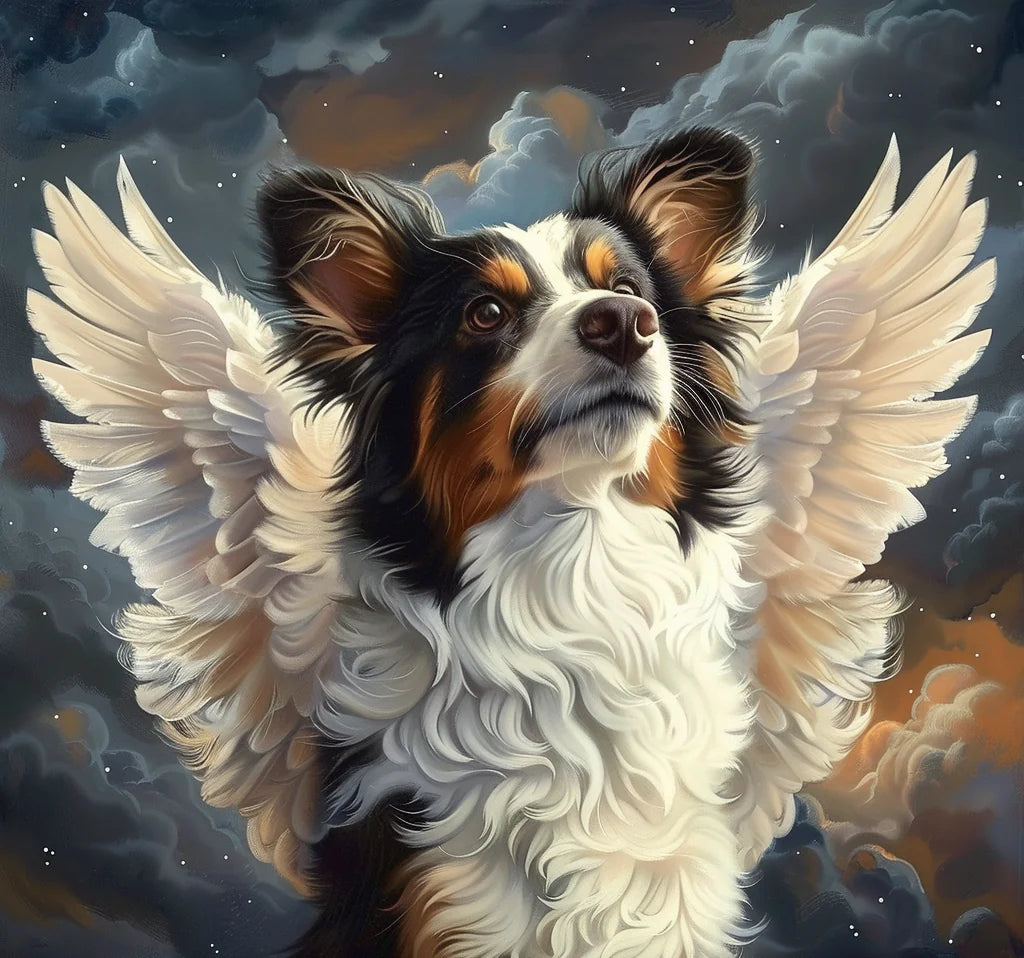 Border Collie Angel Diamond Art Kit