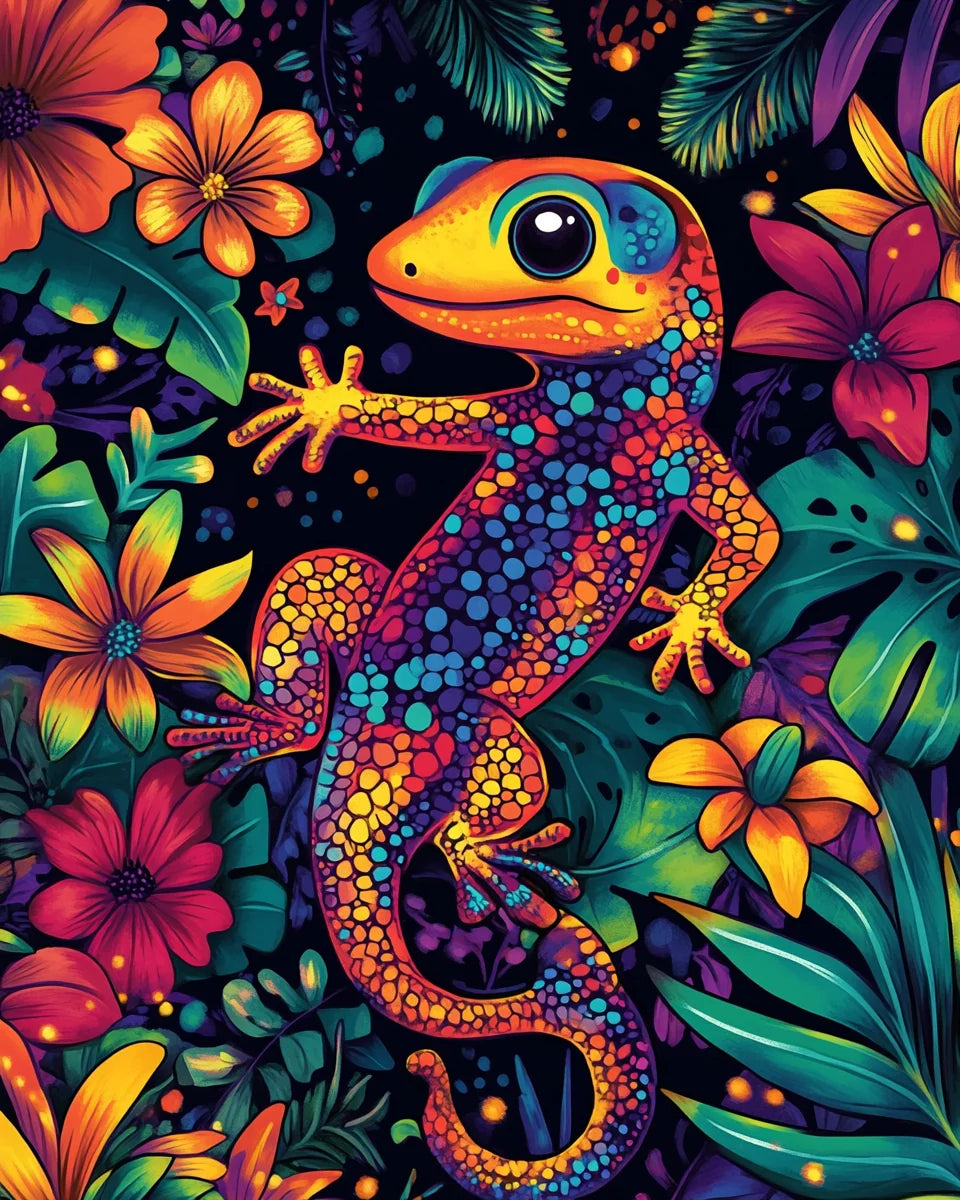 Bright Color Gecko Diamond Art Kit
