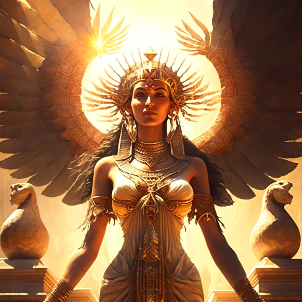 Gold Egyptian Angel Diamond Art Kit
