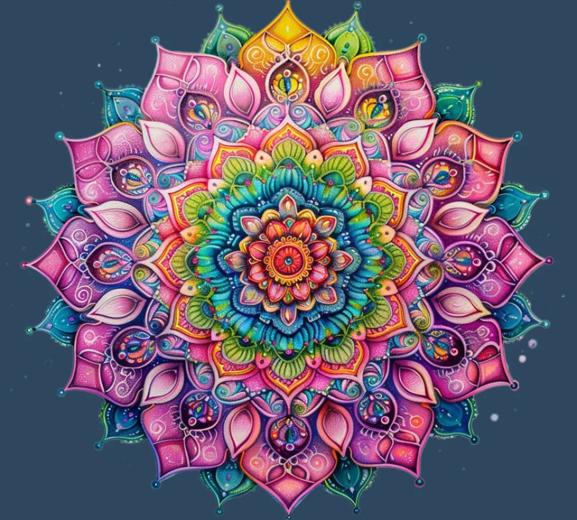 Red Center Mandala Diamond Art Kit