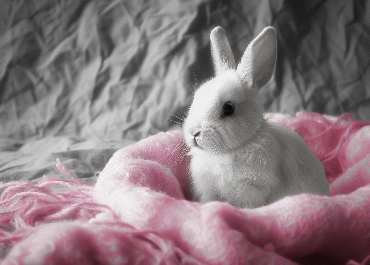 Pink Bunny Bed Rabbit Diamond Art Kit