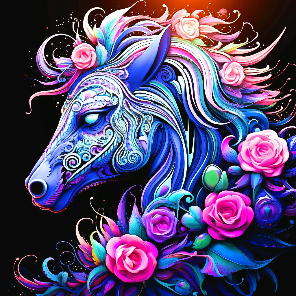 Purple Swirl Unicorn Diamond Art Kit