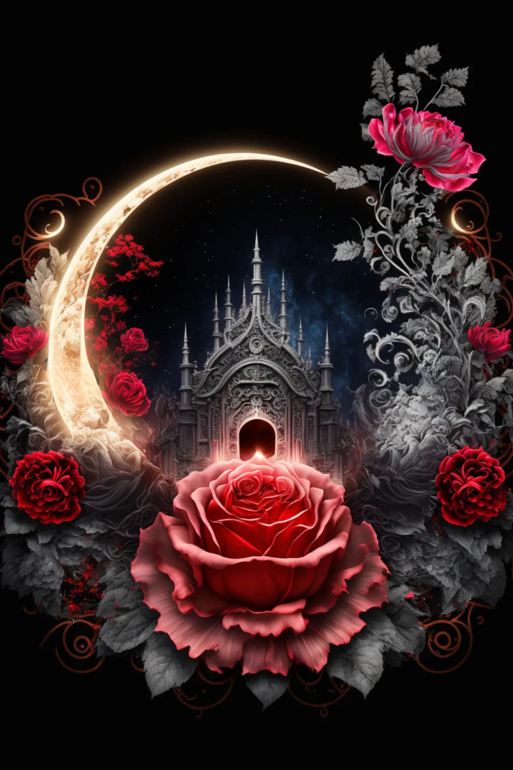 Rose Castle Diamond Art Kit
