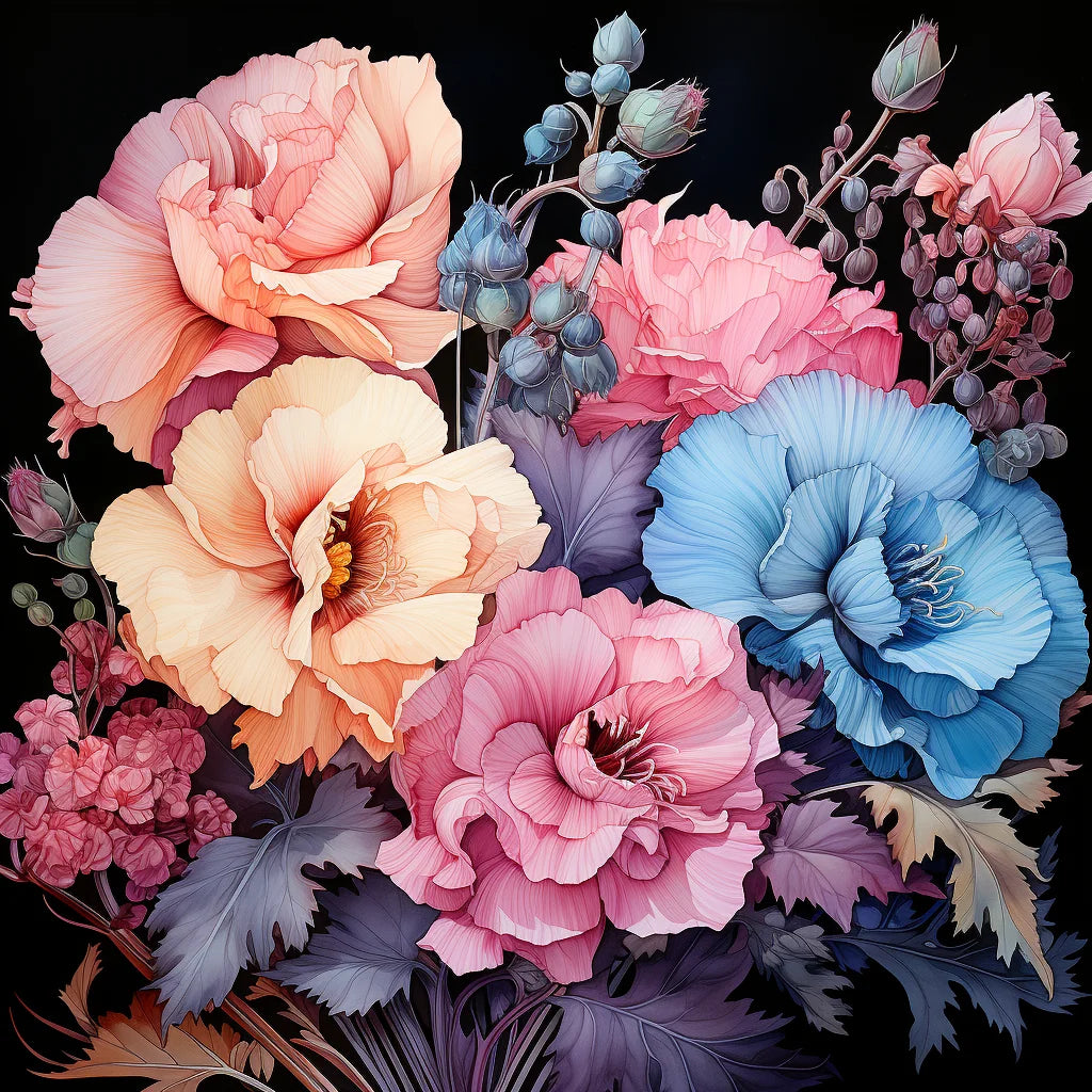 Bunch Of Peonies Diamond Art Kit