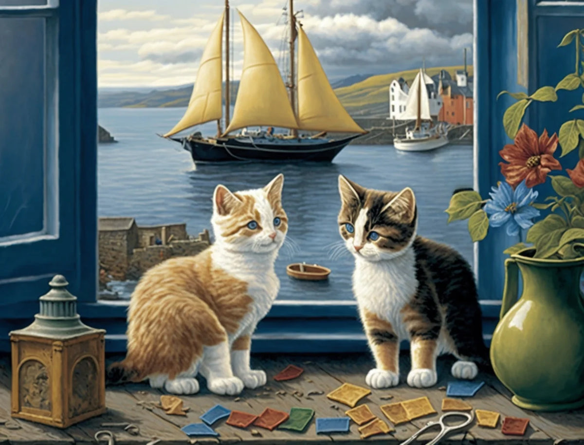 Two Harbor Kittens Diamond Art Kit