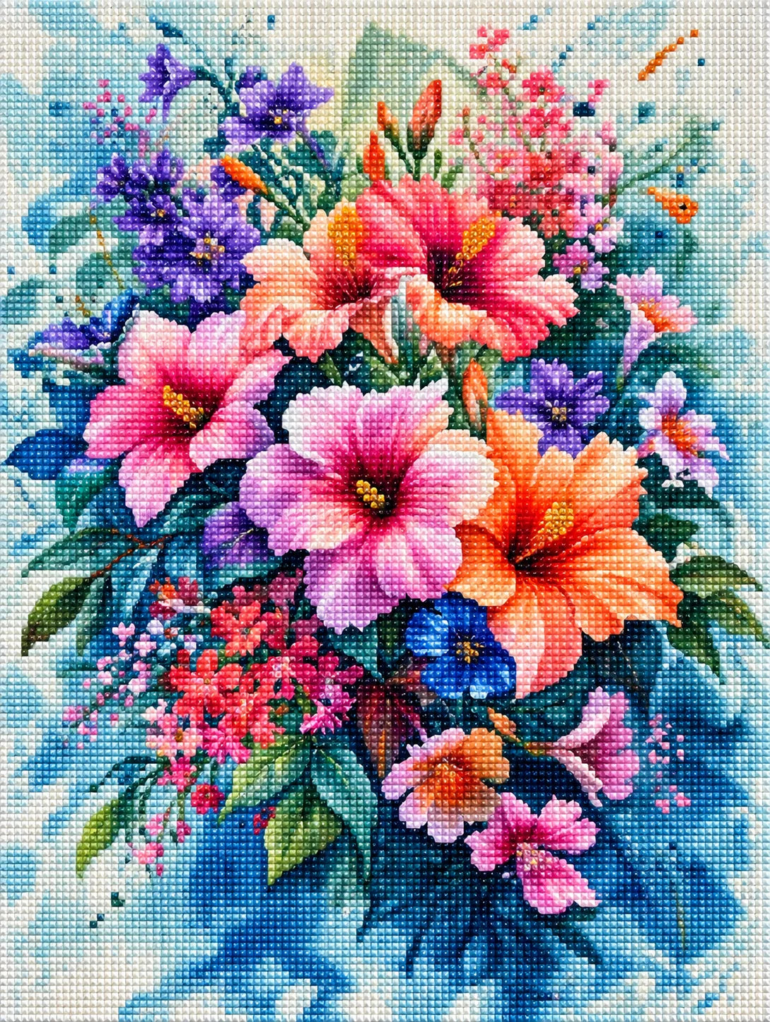 Colorful Lily Bouquet Diamond Art Kit