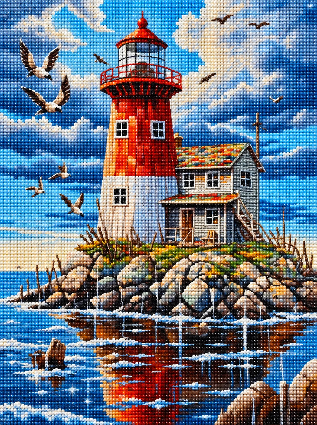 Rock Island Lighthouse Diamond Art Kit