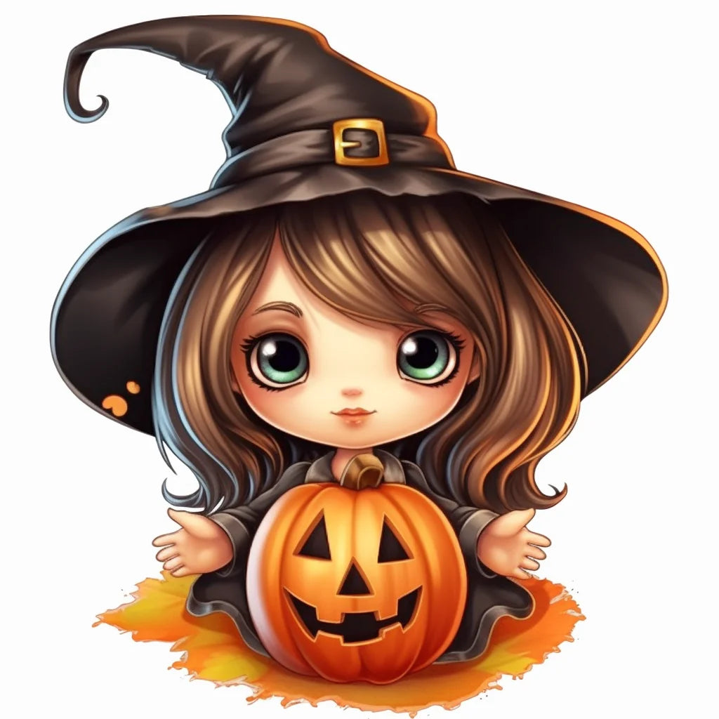 Bigeye Witch Girl Diamond Art Kit