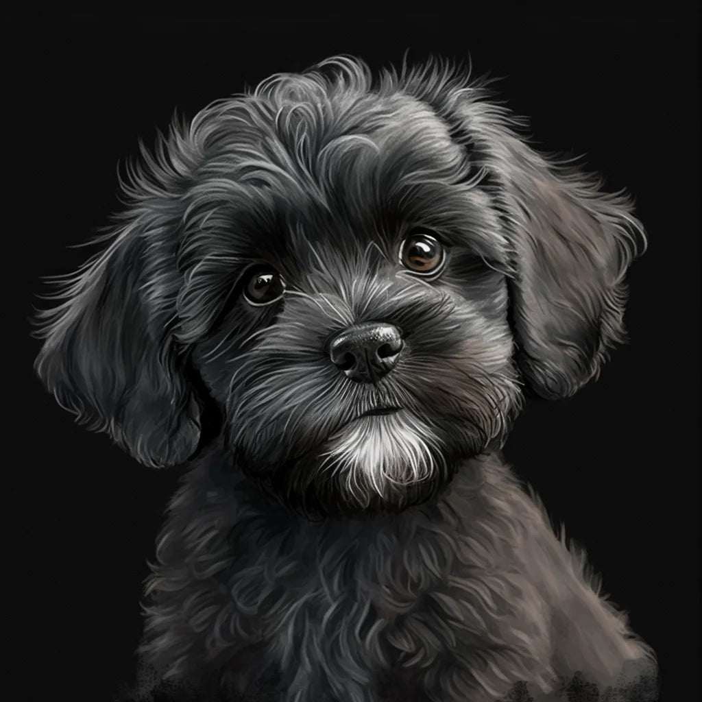 Black Maltipoo Diamond Art Kit