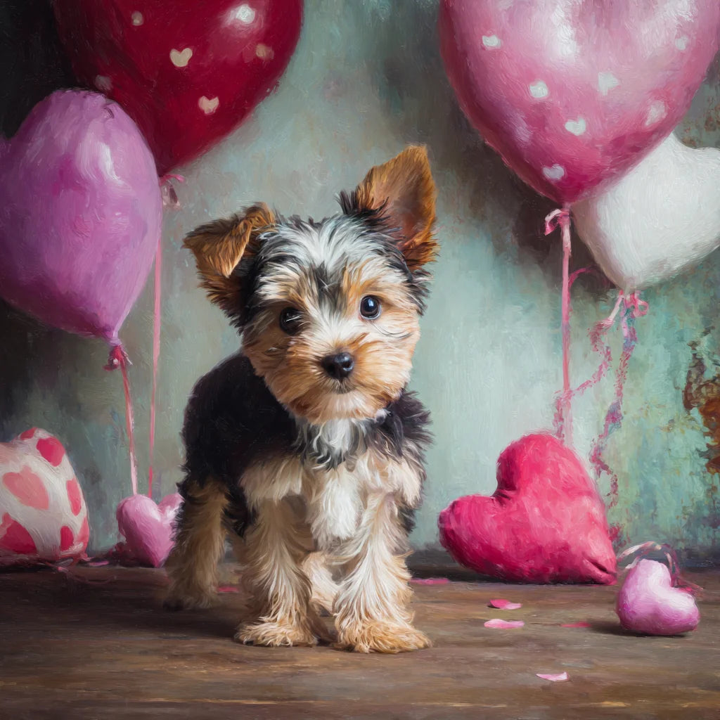 Balloons Yorkie Diamond Art Kit